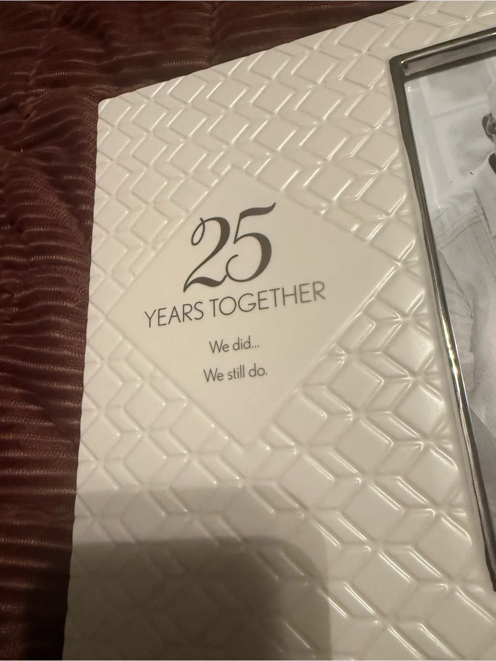 Hallmark White Textured 25 Years Together Anniversary Frame